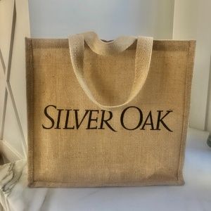 Silver Oak Winery burlap wine bag from Napa, CA